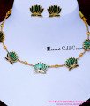 NLC1714 - Elegant Simple Wear Gold Lotus Antique Necklace Set