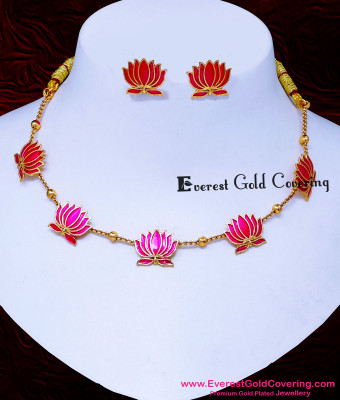 NLC1715 - Beautiful Antique Lotus Jewellery Online Shopping