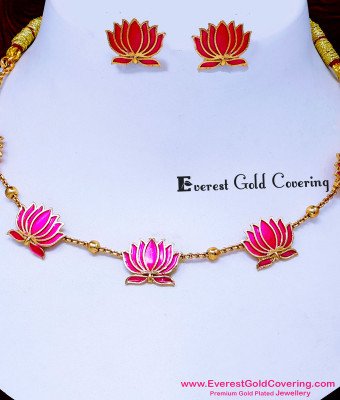 NLC1715 - Beautiful Antique Lotus Jewellery Online Shopping