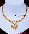 NLC1721 - Traditional Simple 24k Gold Plated Attigai Necklace