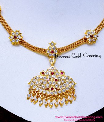 NLC1722 - South Indian Gold Plated Attigai Necklace Online