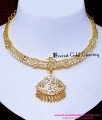 NLC1727 - First-Quality Impon White Stone Attigai Necklace Design