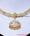 NLC1727 - First-Quality Impon White Stone Attigai Necklace Design