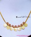 NLC1733 - Gold Look 2 Gram Gold Forming Lakshmi Necklace Set