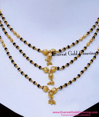 NLC1734 - Latest Black Crystal With Gold Beads Necklace Designs