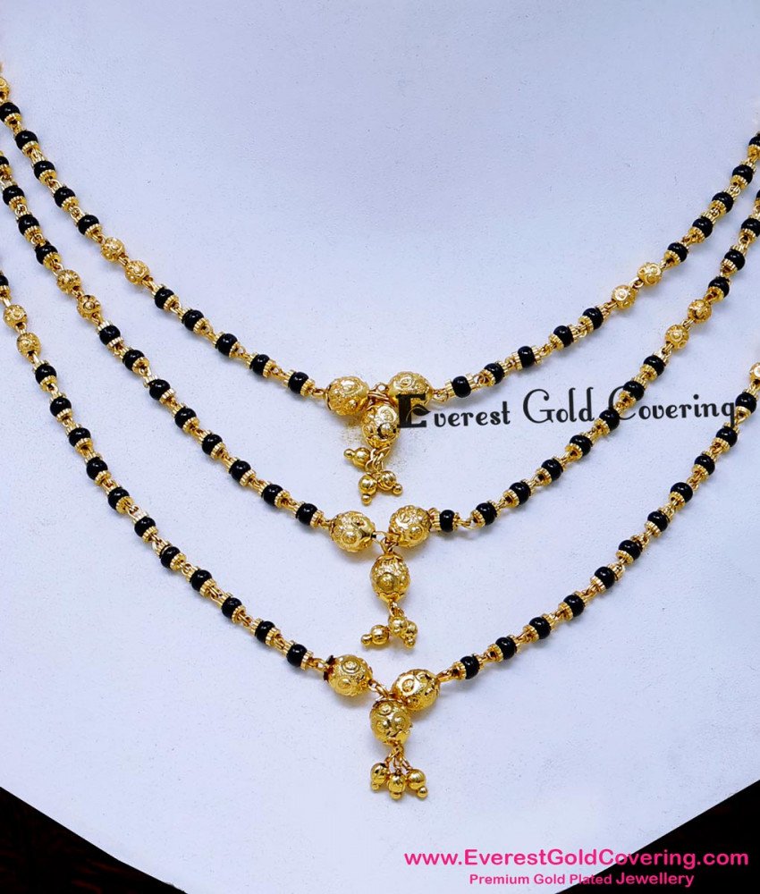 NLC1734 - Latest Black Crystal With Gold Beads Necklace Designs