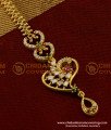 NCT027 - Stylish One Gram Gold CZ Maang Tikka Designs for New Brides