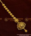 NCT012 - Light Weight Bridal Wear Gold Plated Design Nethi Chutti / Maang Tikka Flower and Leaf Design