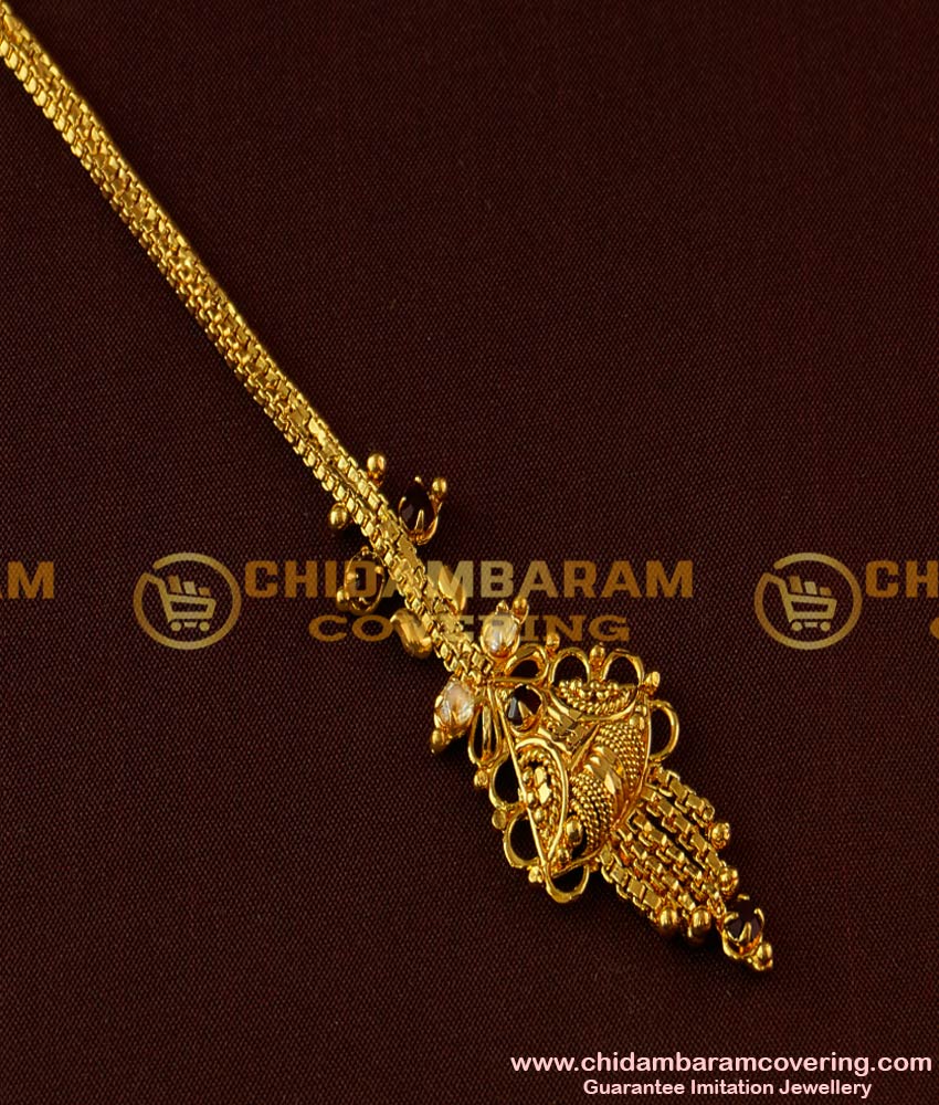 NCT022 - Light Weight Stone Nethi Chutti / Maang Tikka Simple Design 