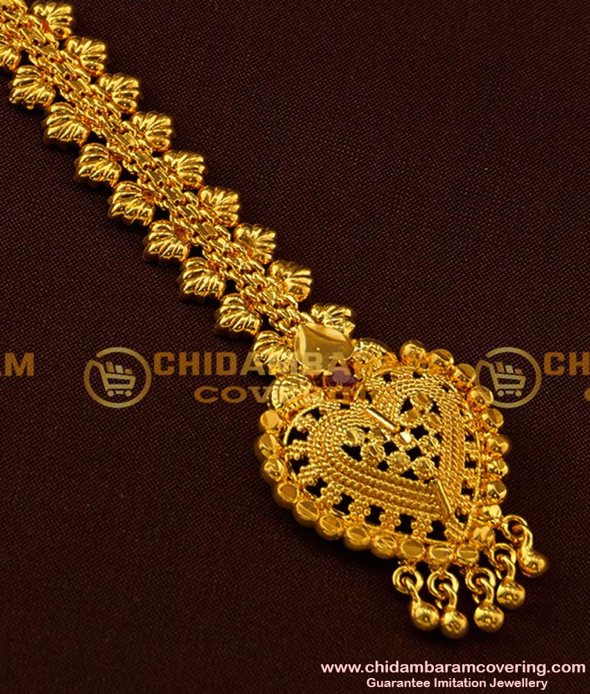 NCT025 - Gold Plated Bridal Wear Maang Tikka Design Online