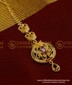 NCT029 - Designer Leaf AD Stone Round Shape Gold Plated Maang Tikka Designs Online