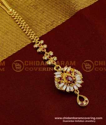 NCT038 - Gold Plated Full Stone Maang Tikka Designs for Girls