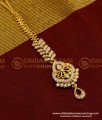 NCT039 - Exclusive White Stone Maang Tikka Design One Gram Gold 
