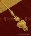 NCT054 - New Design Heart Shape Gold Plated Maang Tikka Design for Women 