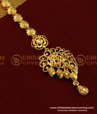 NCT057 - Unique Collection Real Gold Design Maang Tikka Jewelry for Bride 