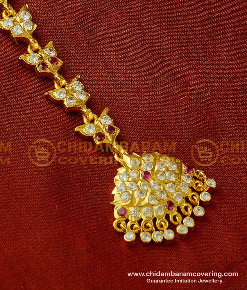 NCT067 - Traditional Gold Design Impon Bridal Wear Nethi Chutti  Maang Tikka Buy Design