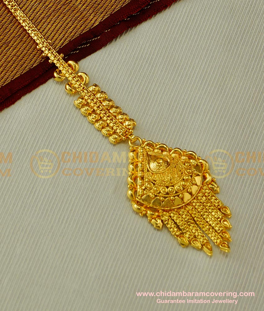NCT072 - Buy Latest Marriage Maang Tikka Gold Designs One Gram Bridal Jewellery Buy Online