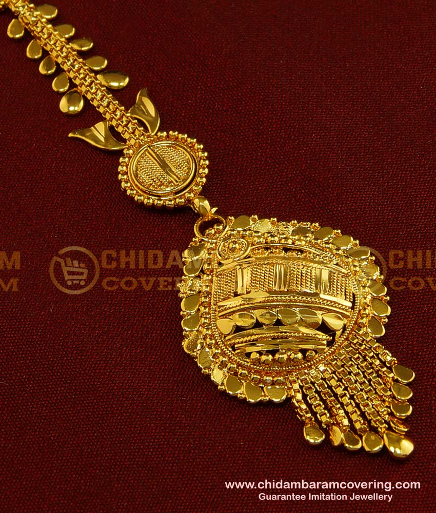 NCT083 - Stunning Gold Guarantee Gold Plated Maang Tikka Headpiece Jewellery 