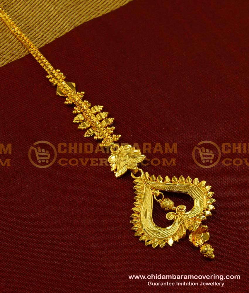 NCT089 - Unique Collection North Indian Forming Gold Maang Tikka Designs for Girls