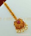 NCT092 - New Model Papidi Billa Bridal Wear Matte Maang Tikka Peacock Design Online