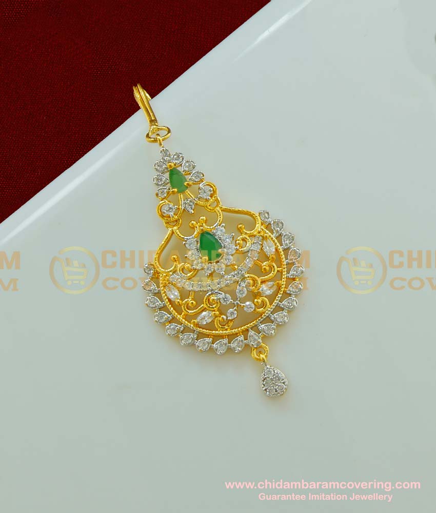Nct098 - Latest Wedding Designer Maang Tikka Small Diamond Tikka Designs for Girls  
