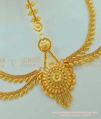NCT103 - Grand Look Real Gold Style Double Layer Matha Patti Designs Wedding Maang Tikka for Bride