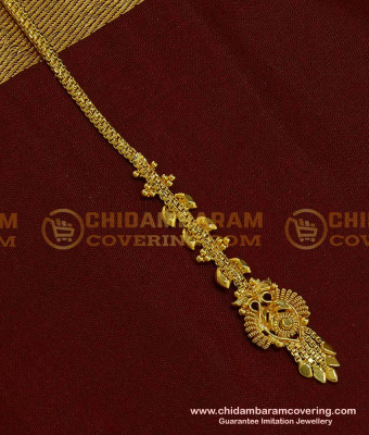 NCT104 - Light Weight Bridal Wear Gold Plated Design Nethi Chutti Simple and Stylish Design