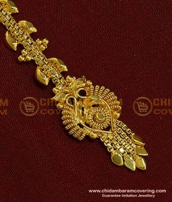 NCT104 - Light Weight Bridal Wear Gold Plated Design Nethi Chutti Simple and Stylish Design