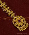 NCT107 - One Gram Gold Round Shape Single Stone Maang Tikka Imitation Jewellery Online