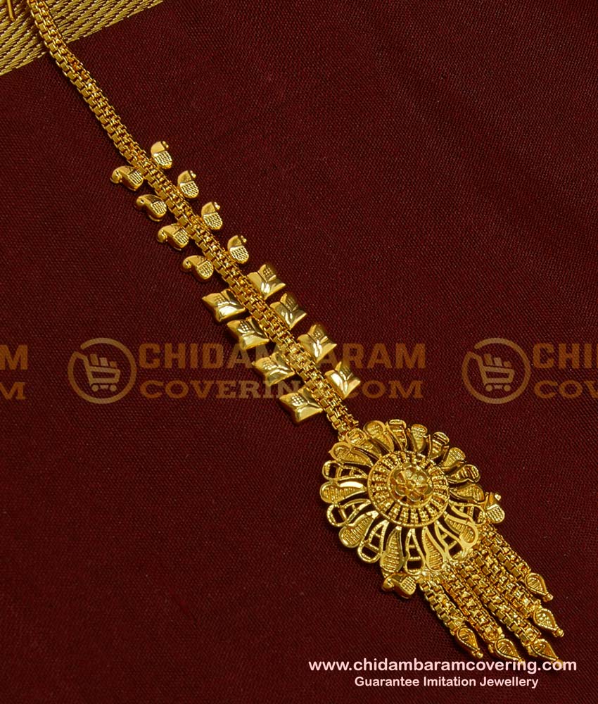 NCT108 - Latest Pure Gold Plated Design Maang Tikka South Indian Jewelry Online