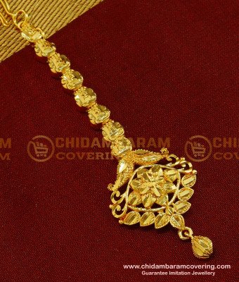 NCT125 - Unique Hair Ornaments Pure Gold Plated Gold Maang Tikka Best Price