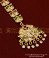 NCT141 - Five Metal Multi Stone Leaf Design Women Nethi Chutti for Wedding 
