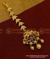 NCT142 - Elegant Party Wear Cz Stone Peacock Design Pearl Beaded Papidi Billa| Maang Tikka 