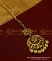 NCT145 - Beautiful Kundan Antique Jewellery Temple Maang Tikka Designs Pearl Drops Papadi Billa 