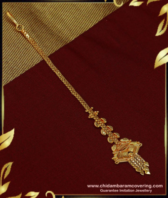 NCT176 - 1 Gram Gold Plain Simple Maang Tikka Gold Design Papidi Billa Buy Online 