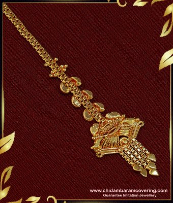 NCT176 - 1 Gram Gold Plain Simple Maang Tikka Gold Design Papidi Billa Buy Online 