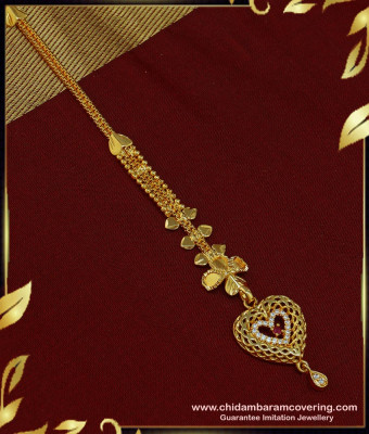 NCT179 - Elegant Look Heart Shape Party Wear Ad Stone Gold Papidi Billa Design Buy Online