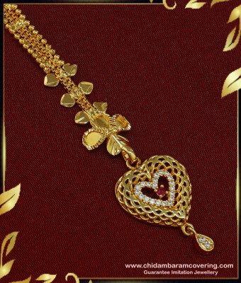 NCT179 - Elegant Look Heart Shape Party Wear Ad Stone Gold Papidi Billa Design Buy Online