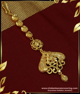 NCT183 - Latest Real Gold Design One Gram Gold Guarantee Short Maang Tikka 