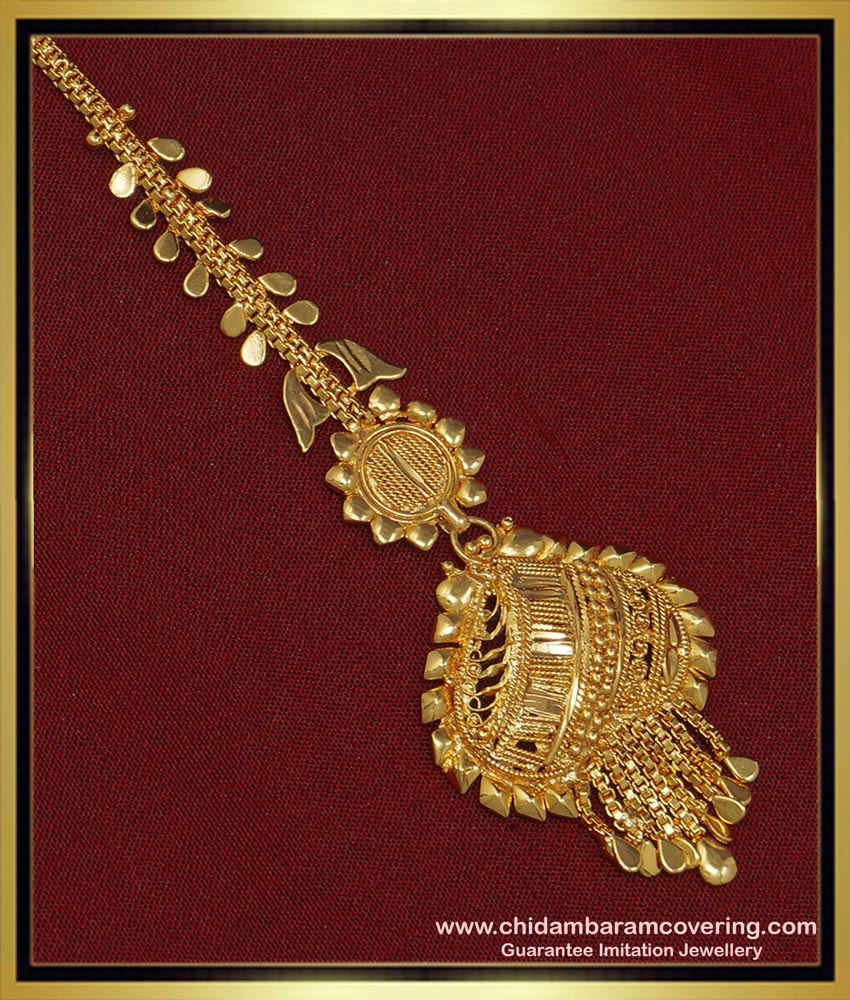NCT186 - Traditional Gold Maang Tikka Designs Buy Indian Imitation Jewellery Online