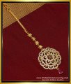 NCT190 - American Diamond Round Shape Flower Design Designer Maang Tikka for Girls