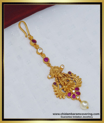 NCT200 - Premium Quality Antique Jewellery Temple Medium Size Maang Tikka for Bride