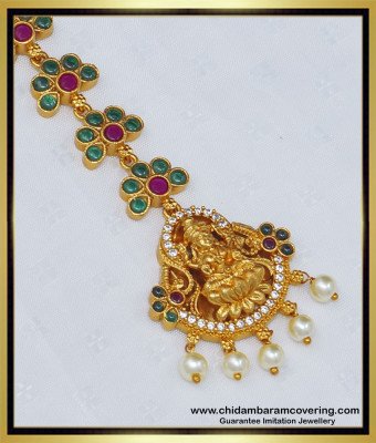 NCT202 - Premium Quality Antique Gold Design Stone Lakshmi Design Papidi Billa for Bride 