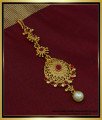 NCT210 - Temple Design Nethichutti Ruby Stone Maang Tikka Designs Online
