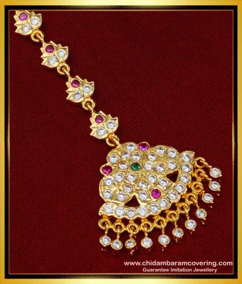 NCT215 - South Indian Impon Jewellery Bridal Wear Maang Tikka Design for Women 