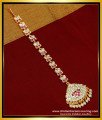 NCT220 - Impon Traditional Gold Stone Maang Tikka Design Pure Gold Plated Guarantee Jewellery Online