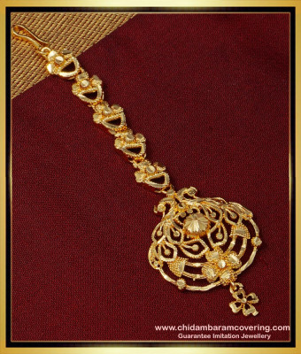 NCT226 - New Model Peacock Design Maang Tikka Imitation Jewellery Online 