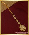 NCT227 - Unique Round Shape Modern Ruby Stone Maang Tikka Bridal Wear Jewellery 