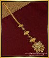 NCT229 - Attractive Party Wear White Stone 1 Gram Gold Maang Tikka for Bride 
