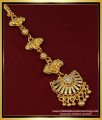 NCT229 - Attractive Party Wear White Stone 1 Gram Gold Maang Tikka for Bride 